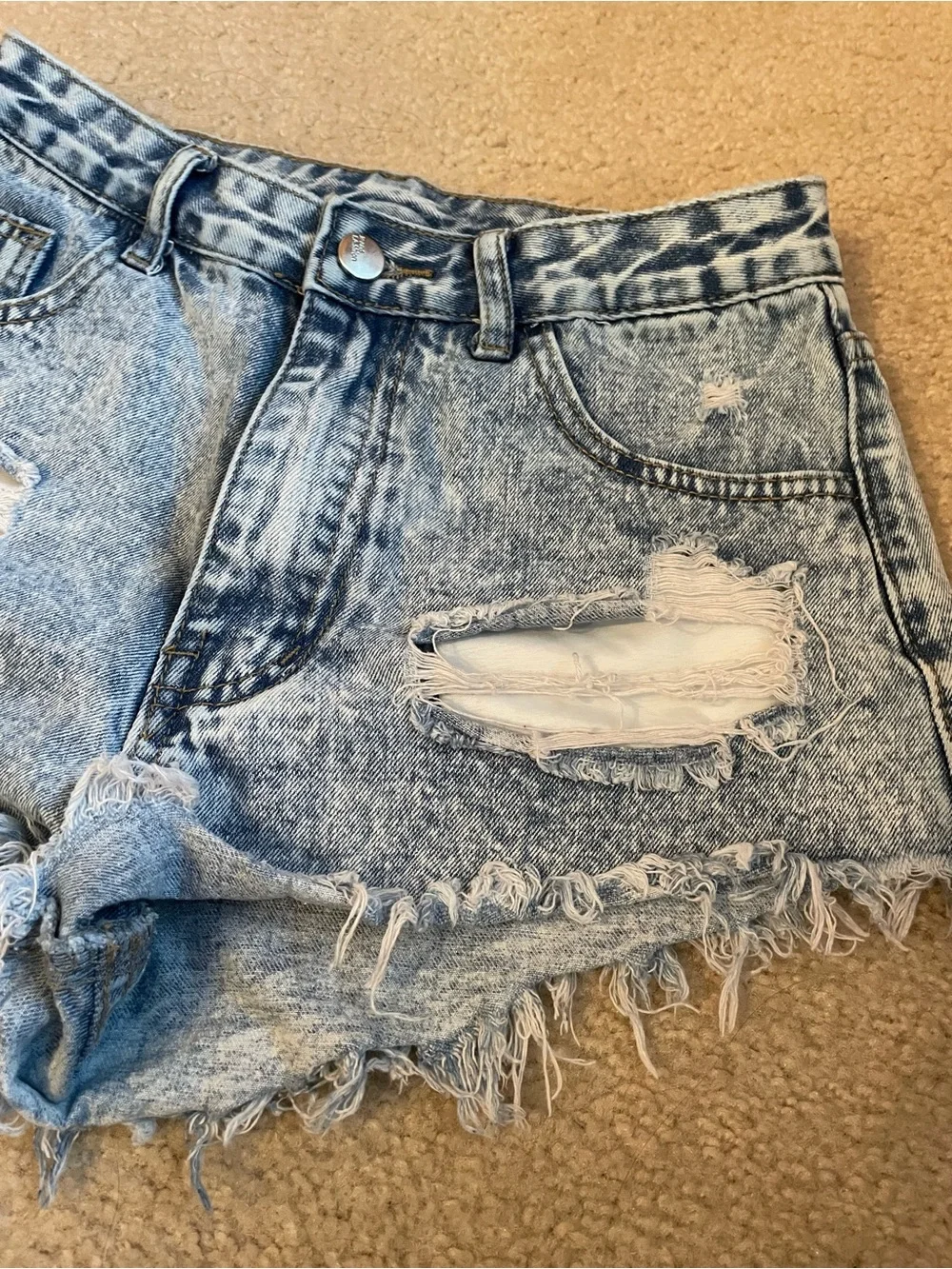 Shein Frayed Denim Shorts